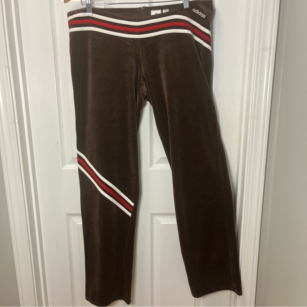 Adidas Vintage Rare 2004 Brown Track Pants with Stripes size XL - Picture 2 of 12